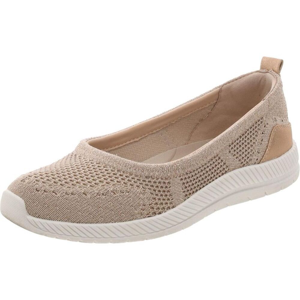 Easy Spirit Gold Sparkle Knit Slip-On Shoes